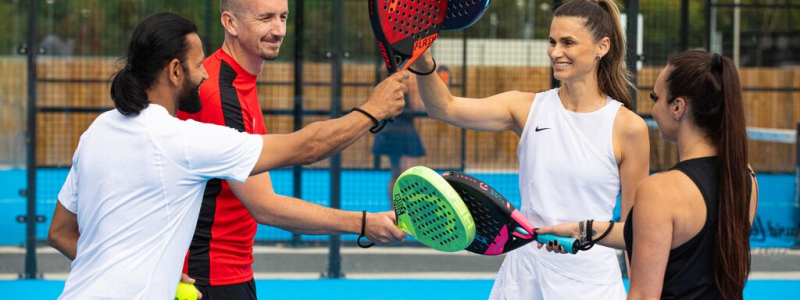 Players enjoying padel